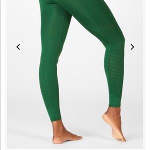 Fabletics Palm Green Perforated Leggings